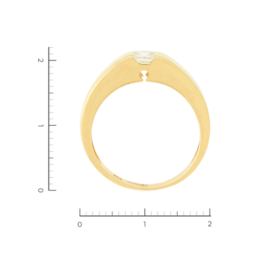 Кольцо из желтого золота 750 пробы c 1 бриллиантом, Л05140743 за 43700