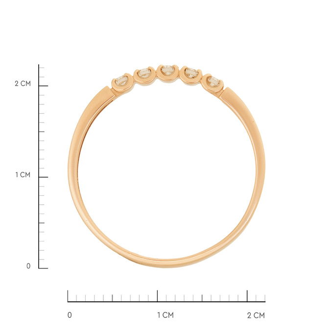 Кольцо из золота 585 пробы c бриллиантами