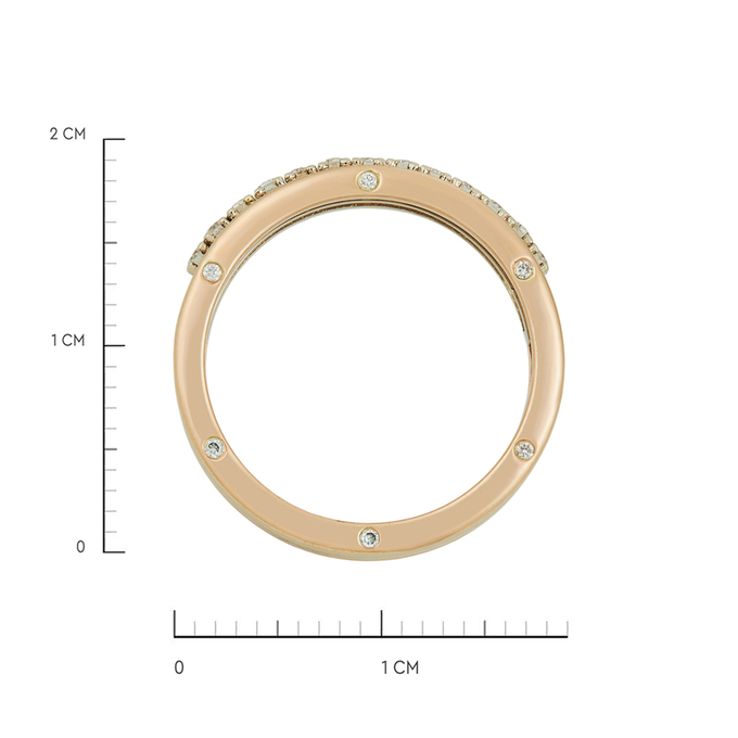 Кольцо из золота 585 пробы c бриллиантами, Л 6202 0818 за 66320