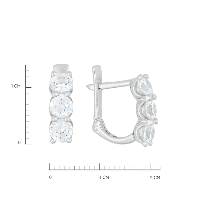Серьги из золота 585 пробы c фианитами, Л 4710 1995 за 21600