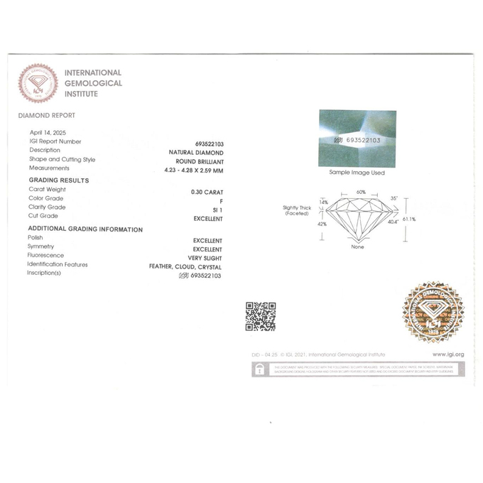 Кольцо из золота 585 пробы c бриллиантами, Л 2811 9370 за 307000