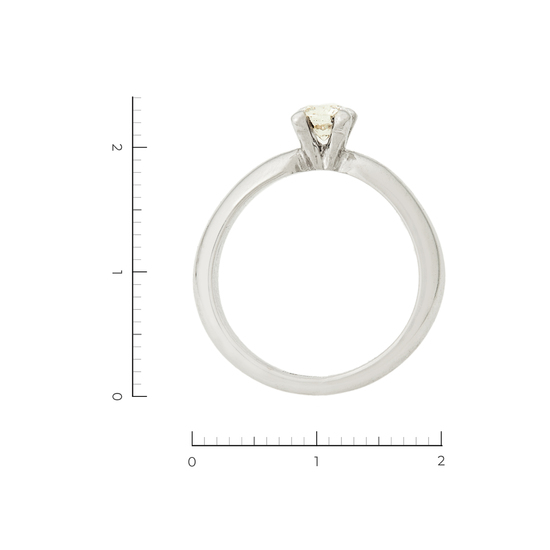 Кольцо из белого золота 750 пробы c 1 бриллиантом, Л09094334 за 156720
