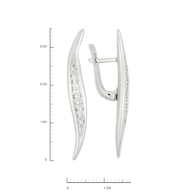 Серьги из золота 585 пробы c бриллиантами, Л 6202 1135 за 78500
