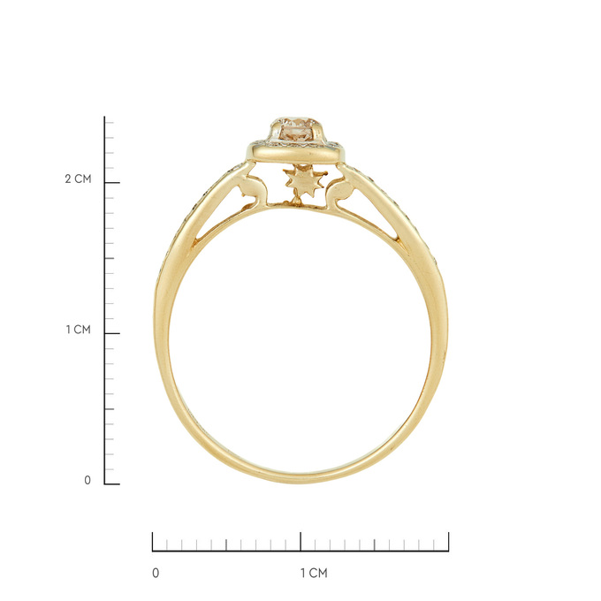 Кольцо из золота 585 пробы c бриллиантами, Л 4607 5331 за 34300
