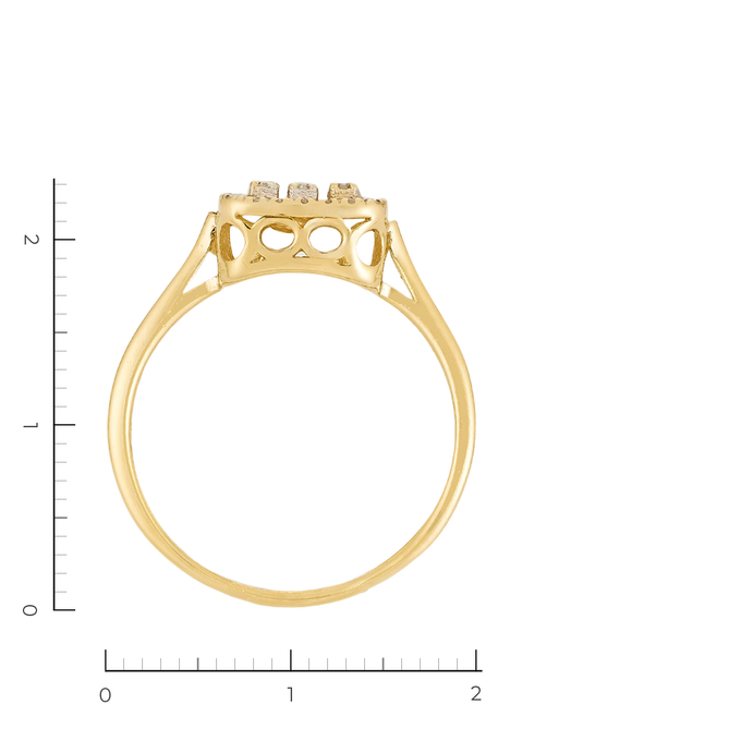 Кольцо из золота 585 пробы c 33 бриллиантами, Л 6201 3916 за 26800