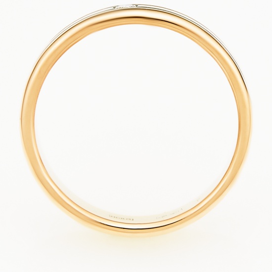 Кольцо из комбинированного золота 585 пробы c 1 бриллиантом, Л09099510 за 21300
