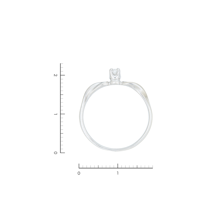 Кольцо из золота 585 пробы c 1 бриллиантом
