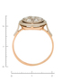 Кольцо из комбинированного золота 583 пробы c 7 бриллиантами Л48049021 фото 4