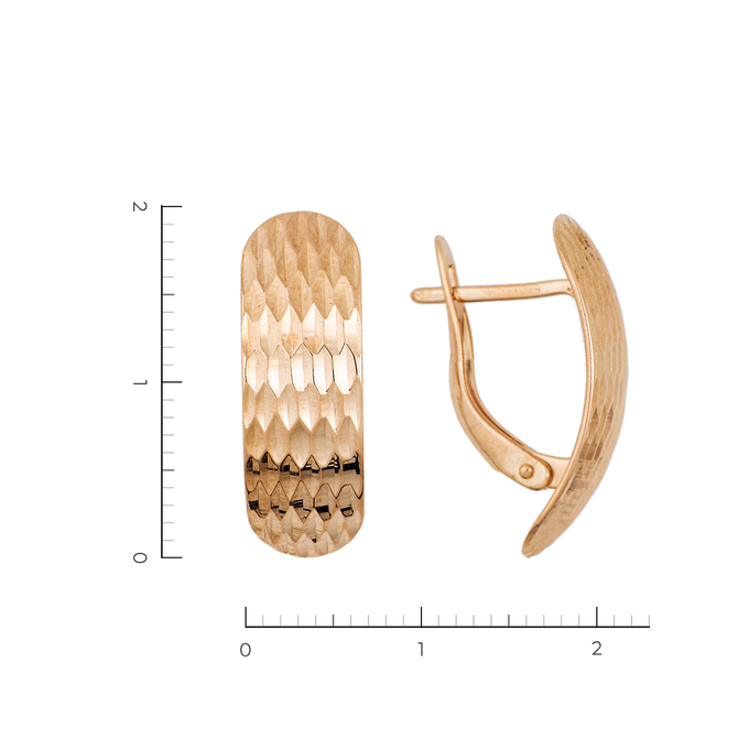 Серьги из красного золота 585 пробы, Л 5703 2086 за 20020
