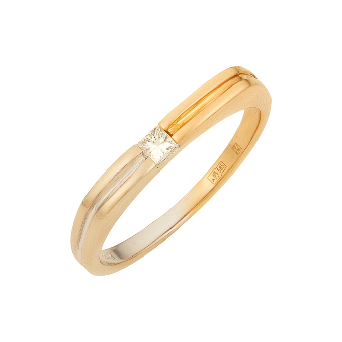 Кольцо из золота 585 пробы c бриллиантом, Л 4107 4502 за 63120