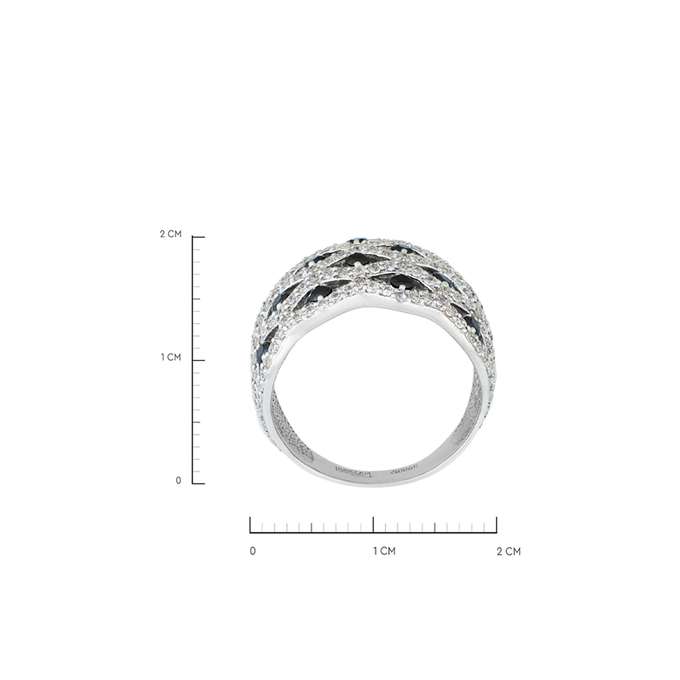 Кольцо из золота 585 пробы c синт.камнями и фианитами, Л 7302 9601 за 46000