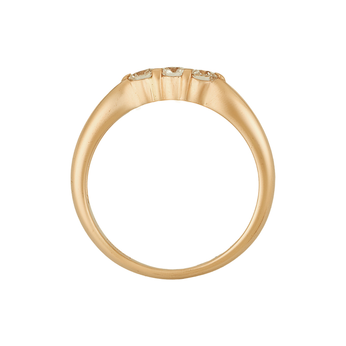 Кольцо из золота 585 пробы c бриллиантами