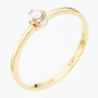 Кольцо из комбинированного золота 585 пробы c 1 бриллиантом Л54045390 фото 1