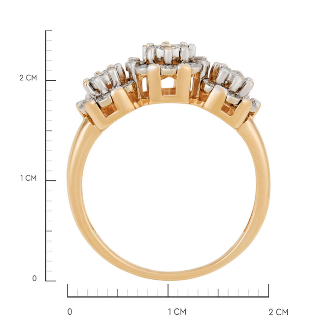 Кольцо из золота 585 пробы c бриллиантами, Л 4306 7266 за 44000
