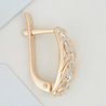 Серьги из красного золота 585 пробы c фианитами