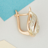 Серьги из золота 585 пробы c фианитами