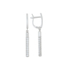 Серьги из золота 585 пробы c 76 фианитами