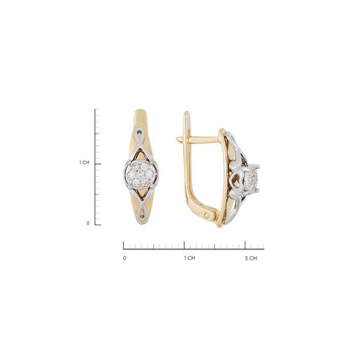 Серьги из золота 585 пробы c бриллиантами, К 0000 2399 за 42800