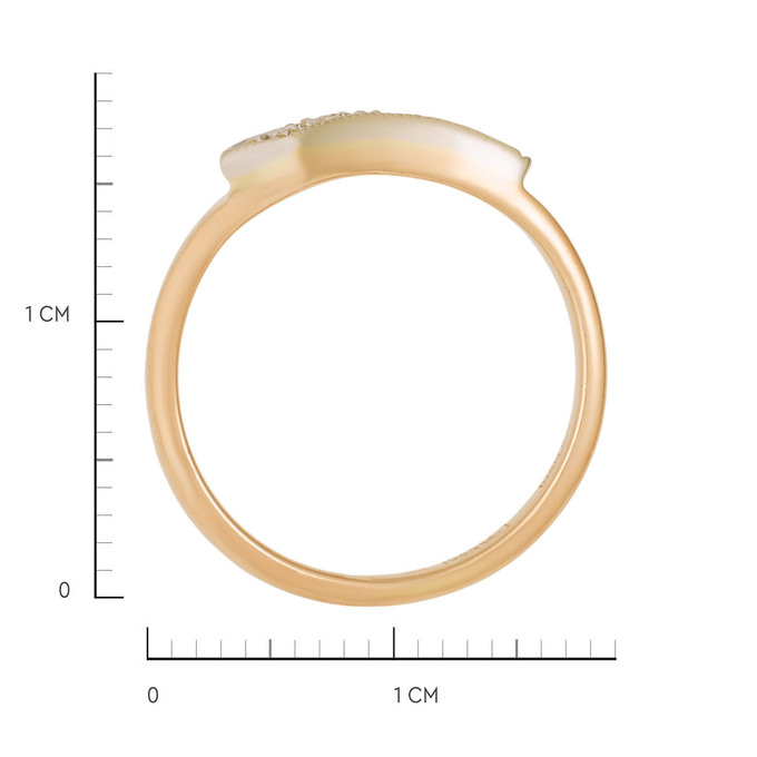 Кольцо из золота 585 пробы c бриллиантами