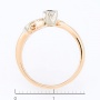 Кольцо из комбинированного золота 585 пробы c 1 бриллиантом Л70003895 фото 4