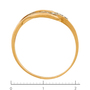 Кольцо из комбинированного золота 585 пробы c фианитами Л19107592 фото 4