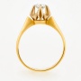 Кольцо из комбинированного золота 750 пробы c 1 бриллиантом Л61006711 фото 3