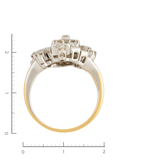 Кольцо из золота 750 пробы c 40 бриллиантами, Л 0910 7986 за 109000