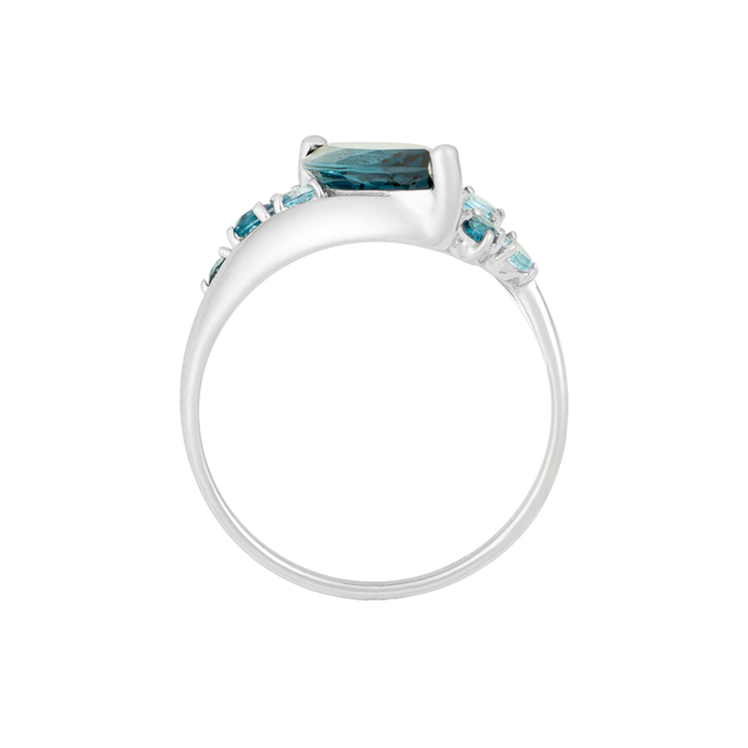 Кольцо из золота 585 пробы c топазами Лондон и топазами