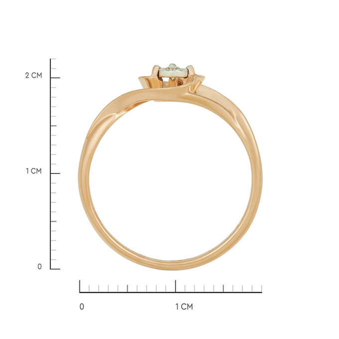Кольцо из золота 585 пробы c бриллиантом, Л 2213 0693 за 18000