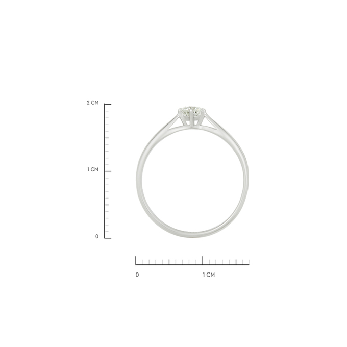 Кольцо из золота 585 пробы c бриллиантом, Л 7502 7950 за 22320
