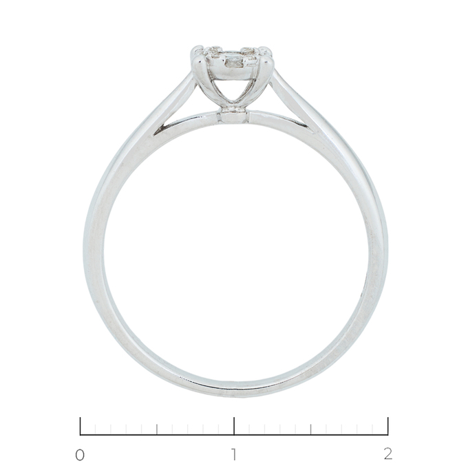 Кольцо из белого золота 585 пробы c 13 бриллиантами, Л 7302 4898 за 22000