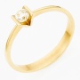 Кольцо из желтого золота 585 пробы c 1 бриллиантом Л48063621 фото 1