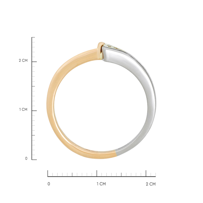 Кольцо из золота 585 пробы c бриллиантом, Л 0515 1217 за 47120