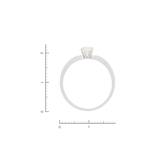 Кольцо из белого золота 750 пробы c 1 бриллиантом, Л 2809 8745 за 140400