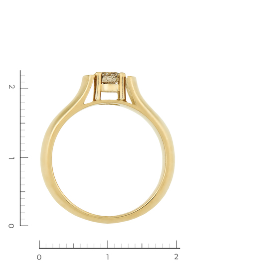 Кольцо из желтого золота 750 пробы c 1 бриллиантом, Л33087296 за 118200