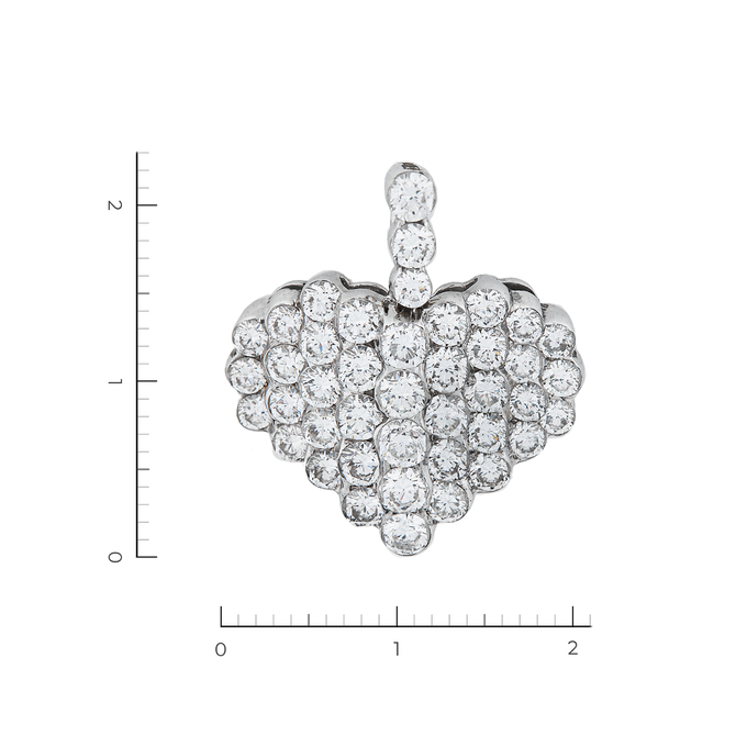 Подвеска из белого золота 750 пробы c 42 бриллиантами, Л 2809 2415 за 299000