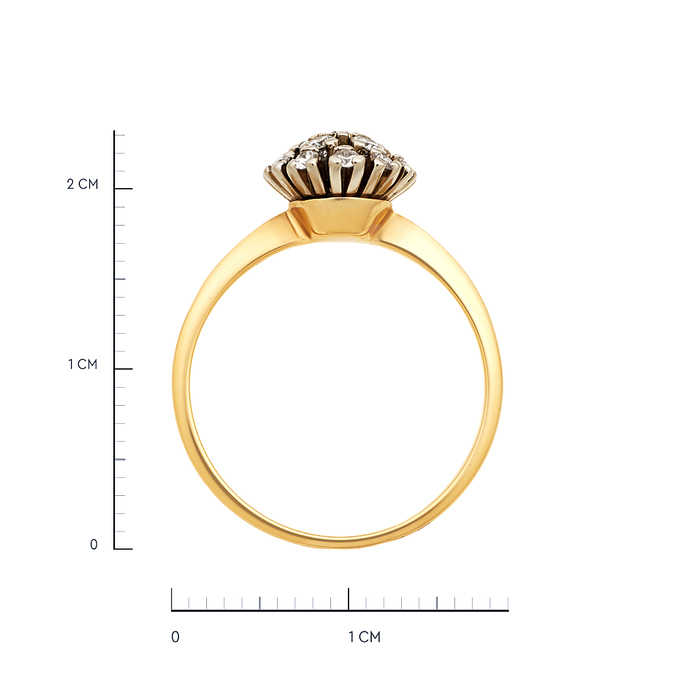 Кольцо из золота 750 пробы c бриллиантами, Л 2811 0758 за 48750