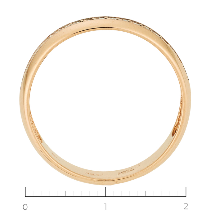 Кольцо из красного золота 585 пробы c 19 бриллиантами, Л 3013 5377 за 15120