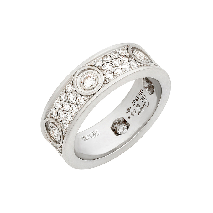 Кольцо из золота 750 пробы c бриллиантами