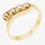 Кольцо из комбинированного золота 585 пробы c 4 бриллиантами Л41058033 фото 1