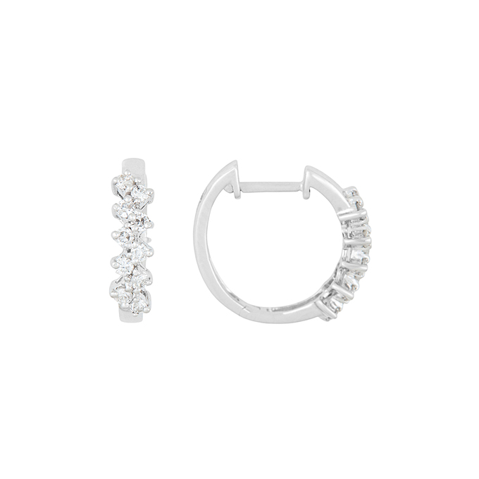 Серьги из золота 750 пробы c бриллиантами