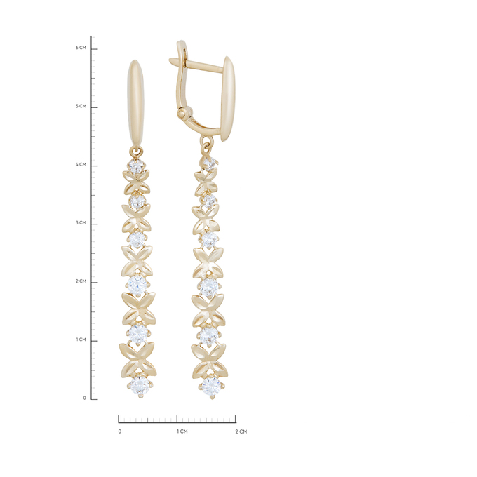 Серьги из золота 585 пробы c фианитами, К 0000 5119 за 54000