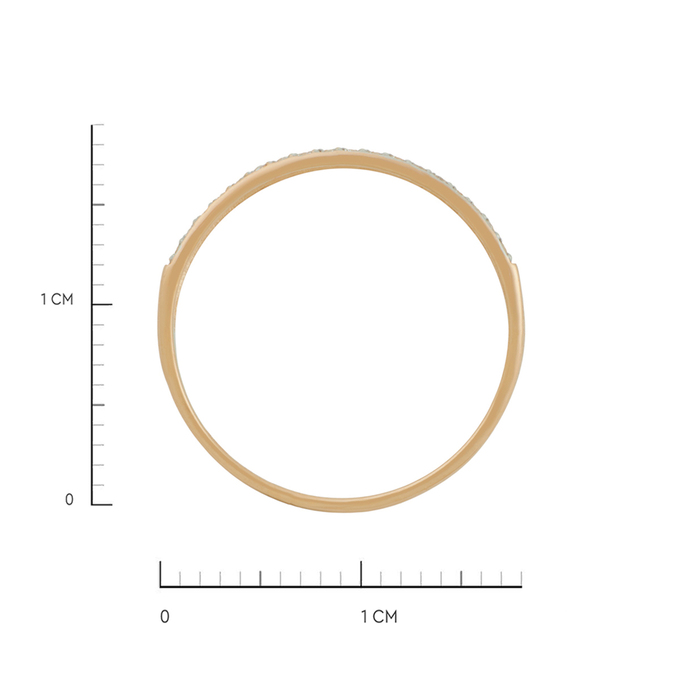 Кольцо из золота 585 пробы c фианитами, Л 3209 1973 за 12640