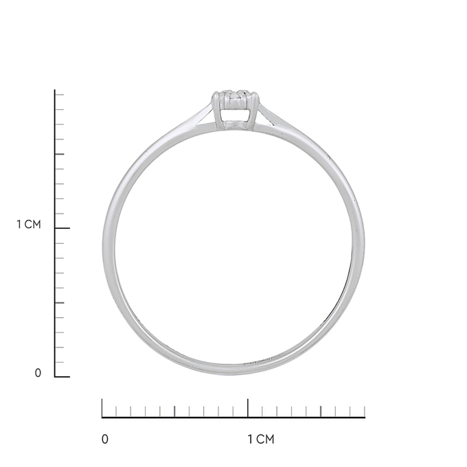 Кольцо из золота 585 пробы c бриллиантами