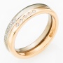 Кольцо из комбинированного золота 585 пробы c 10 бриллиантами Л61002164 фото 1