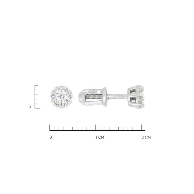 Серьги из золота 585 пробы с бриллиантами, Л 2213 6615 за 31200