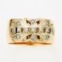 Кольцо из комбинированного золота 583 пробы c 13 бриллиантами Л30122578 фото 2