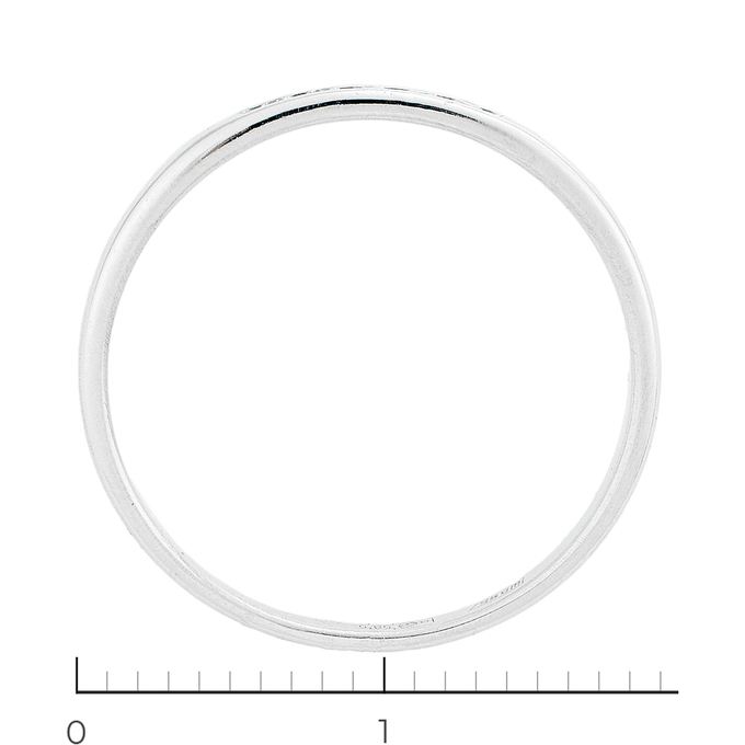 Кольцо из белого золота 585 пробы c 5 бриллиантами