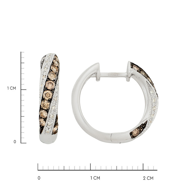 Серьги из золота 585 пробы c бриллиантами, Л 4807 0947 за 56000