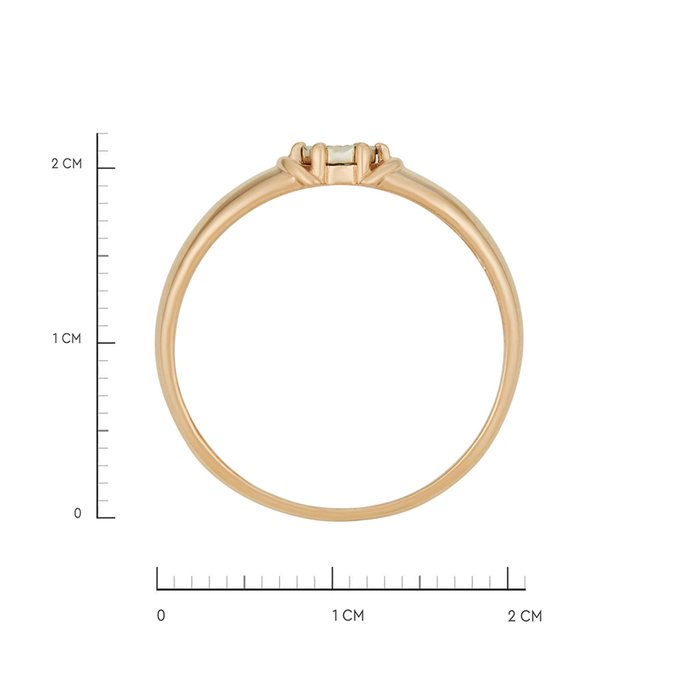 Кольцо из золота 585 пробы c бриллиантом, Л 6602 6724 за 25200
